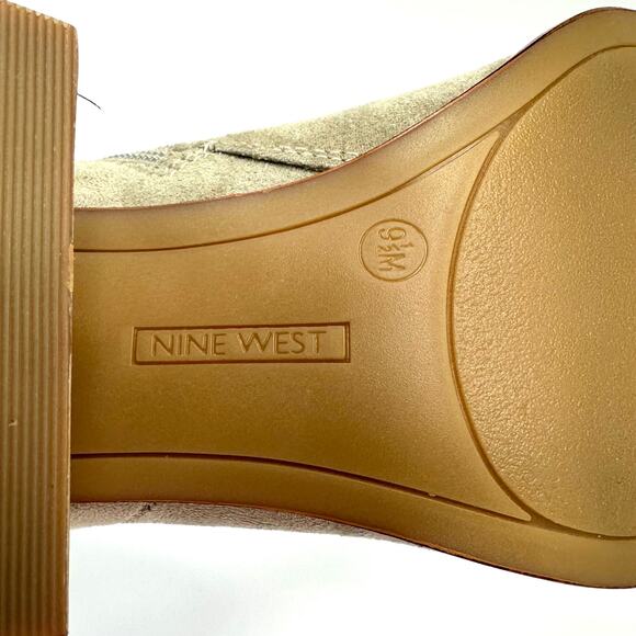 Nine West Domaey Tan Dress Knee High Boot Size 9.5M Suede Slouchy Block Heel NIB - Picture 8 of 12